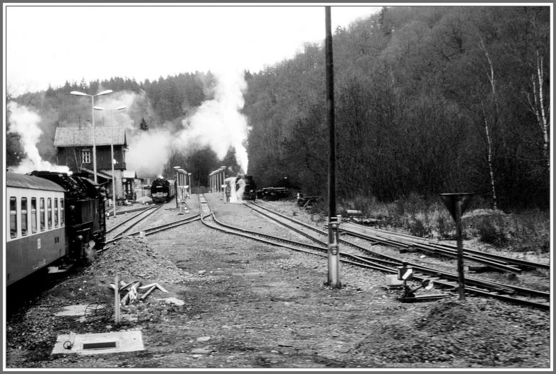 Viel Dampf im Selketal, hier in Alexisbad. (Archiv 12/94)