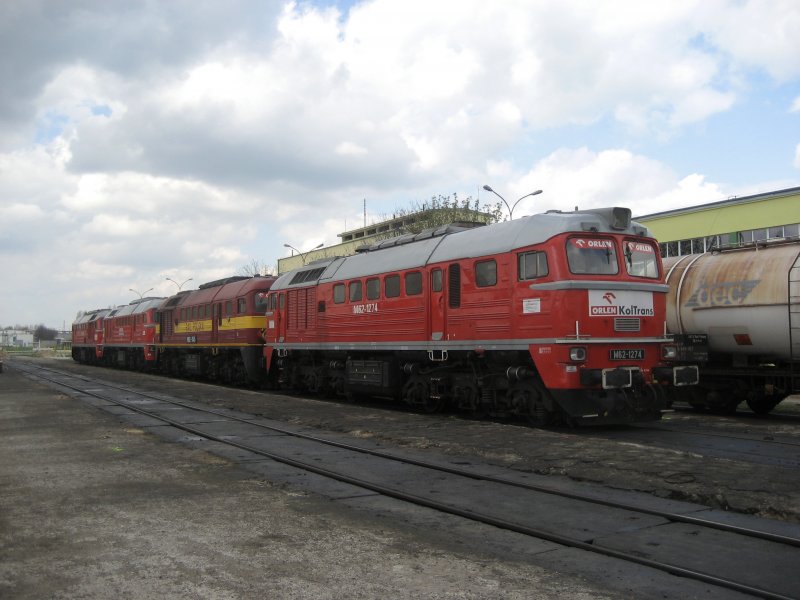 Vier Loks M62 von der ORLEN am 21.04.2008 in Płock.