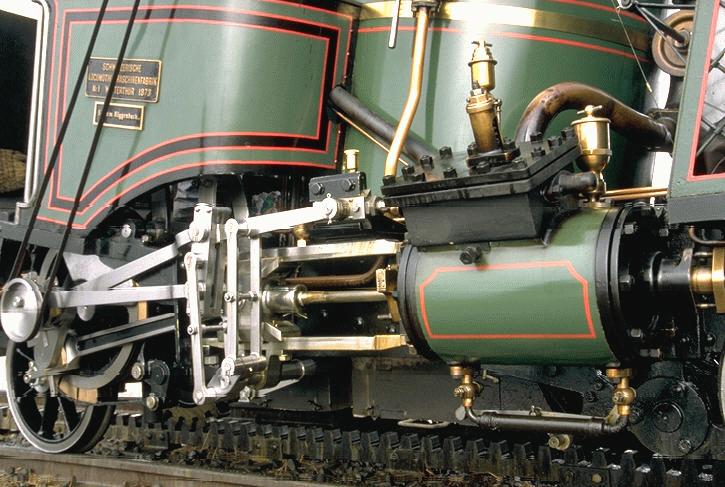 Vitznau-Rigi Bahn (VRB) Die komplizierte Steuerung der Zahnrad Dampflok H 1/2 No.7 (SLM)