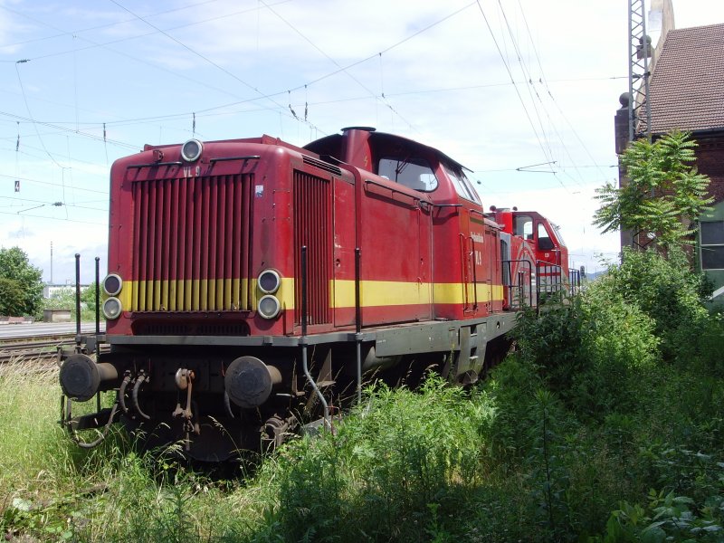 VL 9  Petra  der Hochwaldbahn steht zusammen mit V 150.05 der SGL im Freiburger Gbf. 06.06.09