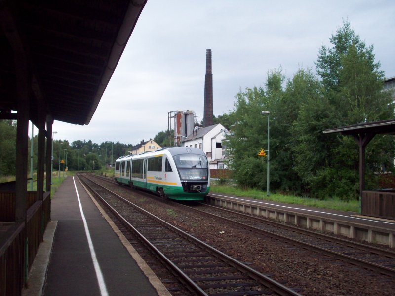 Vogtlandbahn Ausfahrt aus Windischeschenbach(24.07.08) 