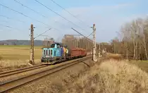 731 013-9 mit der Übergabe Sokolov nach Cheb am 14.03.17 bei Nebanice.