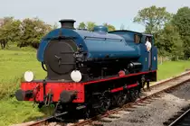 Lok WAGGONER beim Umsetzen in Smallbrook junction am 04.09.2015. Bedingt durch Innentriebwerk und Satteltank wirkt die Lok nackt und erinnert eher an frühere Modellbahn-Startpackungen. 