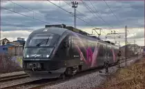 SŽ 312-007 fährt durch Maribor-Tabor Richtung Zidani Most. /28.2.2017