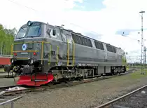 Diesellok TMZ 1404 von Motala Verkstad am Bahnhof Nässjö. Aufnahme vom 17.05.2005