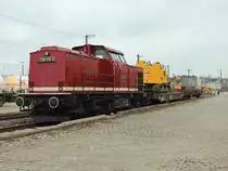 298 135-5 D-OST am 15. März 2017 in Ansbach, Gesehen auf dem Weg zur Unterführung unter dem Bahnhof von der Südstadt zur Stadtmitte.
