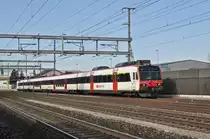 NPZ Domino, auf der S23, verlässt den Bahnhof Rothrist. Die Aufnahme stammt vom 11.03.2017.