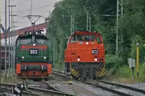 RBH003 und RBH822 im Ubergabebahnhof Recklinghausen-Hochlarmark am 12.07.2007