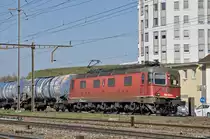 Re 620 043-0 durchfährt den Bahnhof Pratteln. Die Aufnahme stammt vom 13.03.2017.