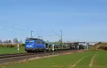 PRESS 140 041 (140 810, ex DB) befördert einen leeren Autotransportzug am 25.03.17 durch Marl (Nds.) in Richtung Osnabrück.