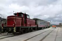 260 588-9 in Godorf Hafen am 19.03.2017 mit einem Sonderzug zum 35 Jubiläum der Köln-Bonner Eisenbahn-Freunde. 