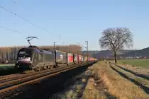 182 563 MRCE mit KLV bei Retzbach-Zellingen am 28.03.2017
