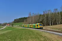 650 076 + 650 077 + 650 075 als WBA4 am 05.04.2017 bei Gotteszell. 