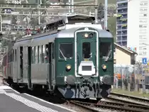 Viel Aufmerksamkeit sorgte das Wyländerli bei der Abschiedsfahrt  Train de Vignes  im Bahnhof Vevey. Aber zum Vergleich des um 12.06 Uhr ankommenden Dampfextrazuges nach Brig waren nur sehr wenige Schaulustige anwesend. Die SBB BDe 4/4 Nr. 1643  Wyländerli  kam am 8.4.17 mit 2 Waggons von Winterthur (7.00 Uhr)nach Vevey via Wallisellen(kein Halt),Zürich HB (ab 7.44 Uhr)auf Gleis 5 im Bahnhof Vevey an. 