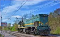 SŽ 664-116 fährt als Lokzug durch Maribor-Tabor Richtung Studenci. /7.4.2017