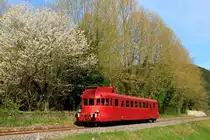 Museums- und Touristikbahnen im französischen Zentralmassiv: In der Nähe von Ales verkehrt zwischen Anduze und St. Jean-du-Gard der Train a Vapeur des Cevennes, neben Dampflokomotiven besitzt der Verein auch Dieselfahrzeuge, darunter den 1933 gebauten Renault VH-24, der am 02.04.2017 eingesetzt wurde