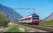 RegionAlps Domino RA05 am 8. April 2017 zwischen Vernayaz und Martigny.