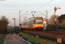 Tw 804 und Tw 803 als S 7 nach Heilbronn Pfühlpark an der Bk Basheide 31.3.17