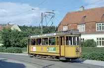 Århus / Aarhus Århus Sporveje SL 1 (Tw 20) Marienlunds Allé am 27. Juli 1968. - Scan von einem Farbnegativ. Film: Kodacolor X.