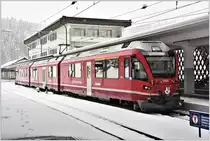 R1436 mit ABe 8/12 3504 in Arosa. (19.04.2017)