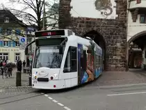Freiburger VAG Siemens Combino Basic 273 am 22.03.17 in der Innenstadt
