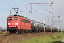 151 086-6 durchfährt Dedensen-Gümmer 19.4.2017