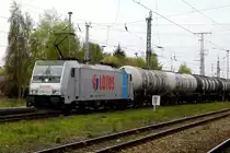Am 21.04.2017 kam die E 186 274-7 von der Lotos Kolej Sp. z o.o., Gdańsk, ( Railpool) aus Richtung Braunschweig nach Stendal und fuhr weiter in Richtung Magdeburg . 