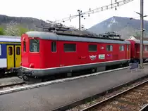 Ex SBB  Re 4/4 10009 abgestellt in Balsthal am 13.04.2017