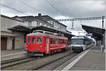 ABDeh 2/4 23 verlässt soeben Rorschach Bf Richtung Hafen. (18.04.2017)