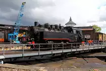 Die 131.060 des HEW e. V. präsentiert sich am 23.04.2017 beim Frühlingsfest auf der Drehscheibe des Bw Schöneweide.