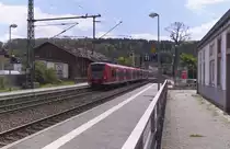 425 134 als RB Merzig Saar - Trier bei der Einfahrtfahrt in Mettlach. Bahnstrecke 3230 Saarbrücken - Karthaus am 23.04.2017