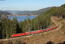 146 229-0 mit der RB 17279 (Freiburg(Brsg)Hbf-Seebrugg) bei Titisee 7.4.17