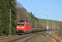 185 090-8  Bombardier Werk Kassel  und 145 071-7 (Zugschluss) mit dem umgeleiteten GM 47731 (Rotterdam Botlek - Singen (Htw)) bei St.Georgen 9.4.17