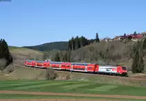 146 230-8  750 Jahre Radolfzell  mit dem RE 4723 (Karlsruhe Hbf-Konstanz) bei St.Georgen 9.4.17