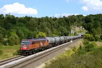 Am Esslinger Tunnel konnte ich am 10. September 2016 die HSL 185 599 mit dem DGS 49916 fotografieren. Der Kesselwagenzug war als Sonderleistung eingelegt.