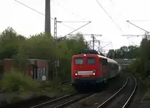 110 278-9 von der Centralbahn kommt mit einem Sonderzug  aus Aachen-Hbf nach Mönchengladbach-Hbf und kommt aus Richtung Aachen-Hbf,Aachen-Schanz,Aachen-West,Laurensberg,Richterich,Kohlscheid,Herzogenrath,Palenberg,Zweibrüggen,Frelenberg,Geilenkirchen,Süggerath,Lindern,Brachelen,Hückelhoven-Baal,Baal und fährt durch Erkelenz in Richtung Herrath,Beckrath,Wickrath,Rheydt-Hbf,Mönchengladbach-Hbf. 
Aufgenommen vom Bahnsteig 1 in Erkelenz.
Am Nachmittag vom 25.4.2017.