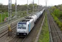 Am 09.05.2017 kam die 185 717-6 von der CTL Logistics GmbH, (Railpool) aus Richtung Stendal und fuhr weiter in Richtung Salzwedel .
