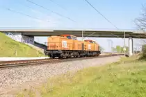 BBL 09 (203 122-7) BBL 08 (203 121-9) BBL Logistik GmbH in Nennhausen und fuhren weiter in Richtung Stendal. 11.05.2017