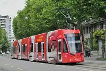 Be 6/8 Flexity 5014, mit der Sympany, auf der Linie 8, fährt zur Haltestelle ZOO Bachletten. Die Aufnahme stammt vom 12.05.2017.
