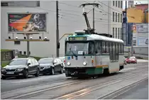 Linie 5 nach Liberec Viadukt unweit des Bahnhofs. (08.04.2017)