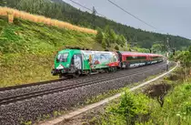 1116 159-5  150 Jahre Brennerbahn  fährt mit dem  railjet 797 (Klagenfurt Hbf - Salzburg Hbf - Flughafen Wien (VIE)) bei Kolbnitz vorüber.
Aufgenommen am 14.5.2017.