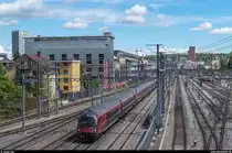 Ein umgeleiteter RailJet fährt am 12. Mai 2017 in Winterthur Richtung Zürich.