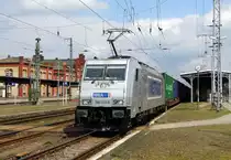 Am 13.05.2017 kam die 386 022-8 von METRANS aus Richtung Magdeburg nach Stendal und fuhr weiter in Richtung Salzwedel .