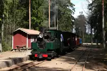 Unser Zug mit Nr.2 hat den Bf Gimarp der Ohs Bruks Järnväg erreicht. 06.05.2017