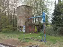 Wasserkran und Wasserhaus,am 05.Mai 2017,in Groß Schönebeck.