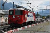 Ge 4/4 II 618  Bergün/Bravuogn  in Untervaz-Trimmis. (18.05.2017)