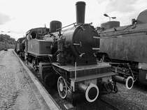 Die Dampflokomotive Tki3 (Preußische T9) im Eisenbahnmuseum Warschau (August 2011)