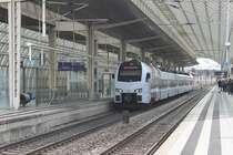 Letzter Zusteigehalt des RE14 aus Mainz in Ludwigshafen Mitte kurz vor seinem Endbahnhof Mannheim am 23.05.2017