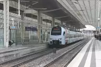 Letzter Zusteigehalt des RE14 aus Mainz in Ludwigshafen Mitte kurz vor seinem Endbahnhof Mannheim am 23.05.2017