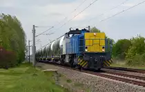 275 102 führte am 01.05.17 einen Silozug durch Greppin Richtung Bitterfeld.